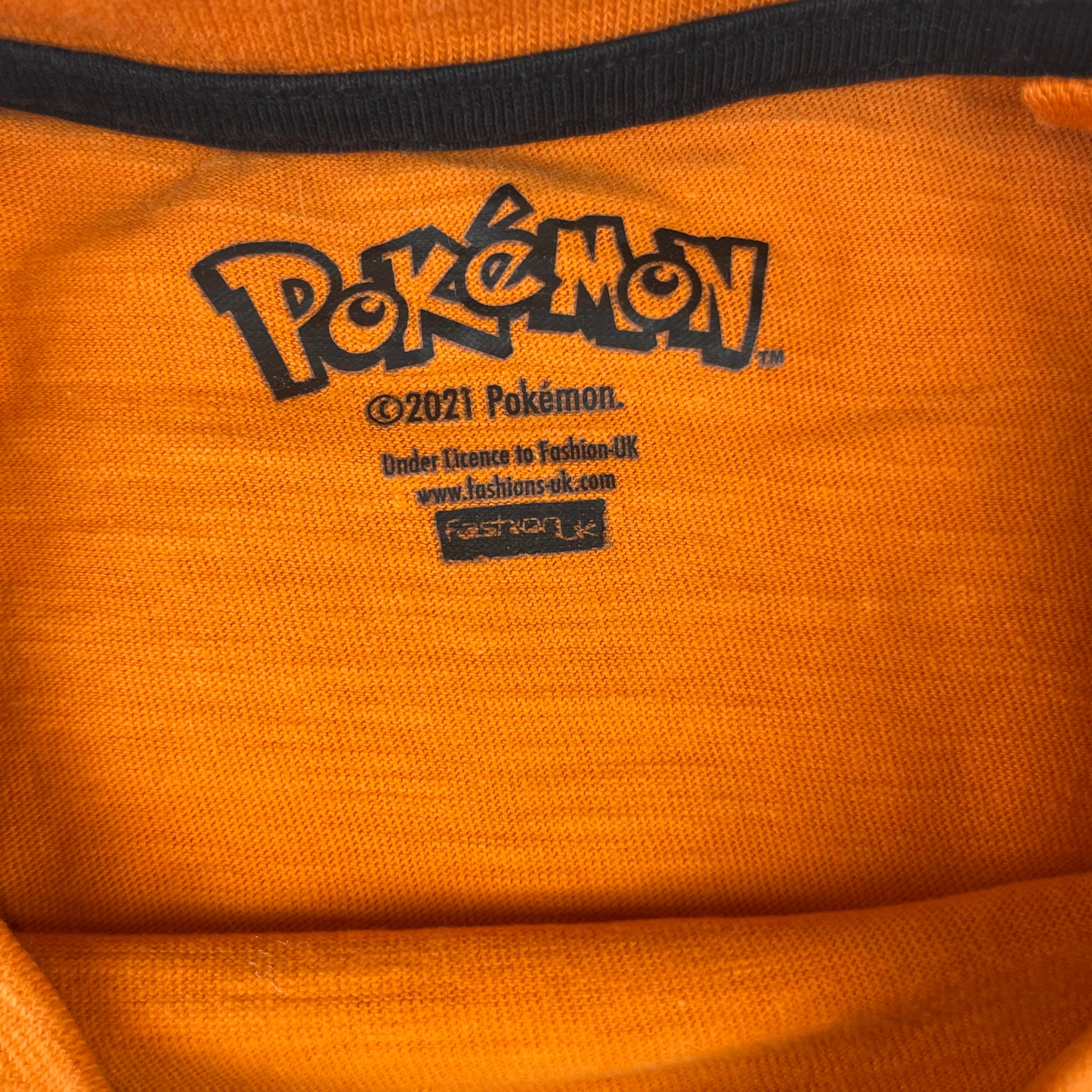 Orangenes Pokémon Langarmshirt für Kinder, Größe 10 Jahre – inside