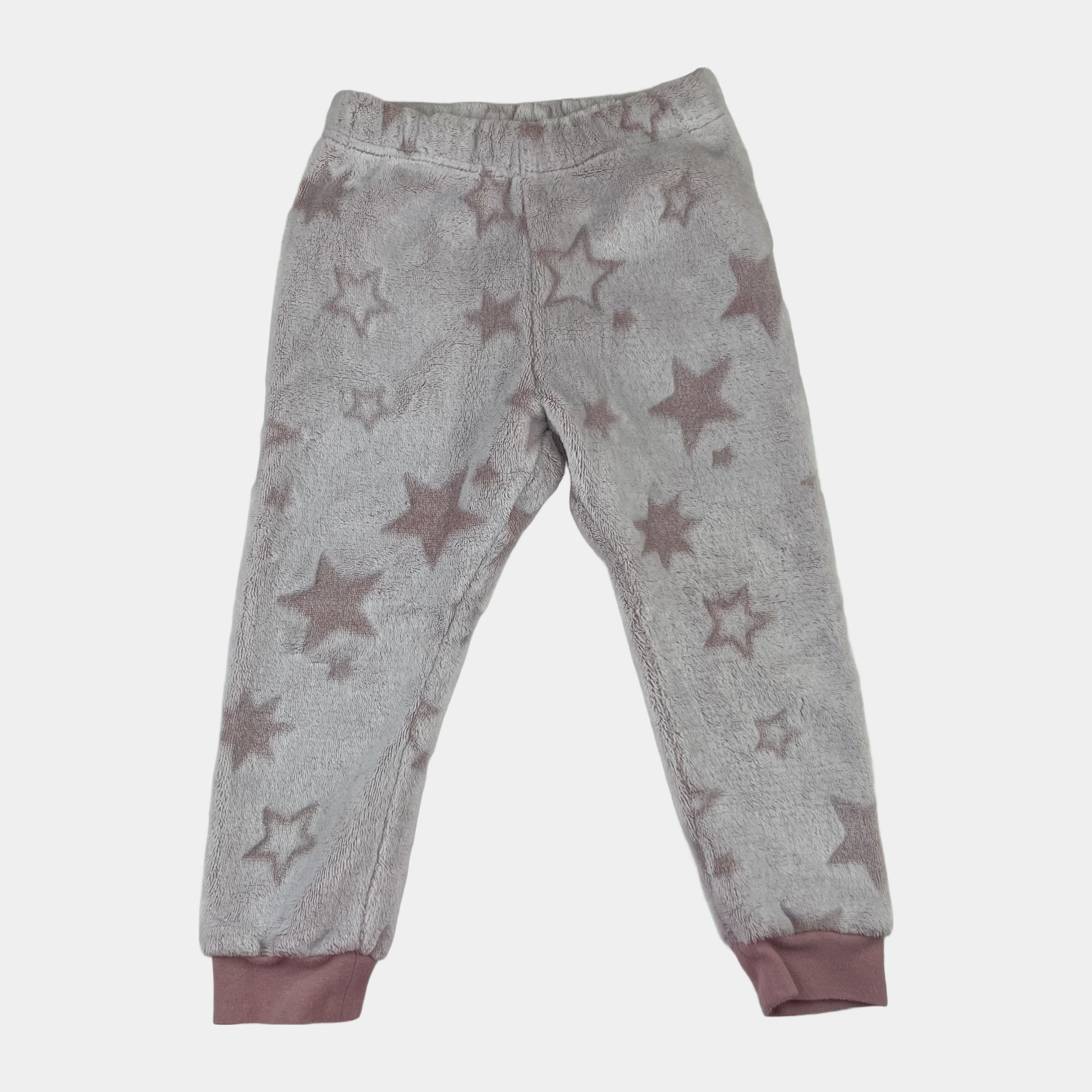Beiger Fleece-Schlafanzug für Kinder mit Sternenmuster – fabric